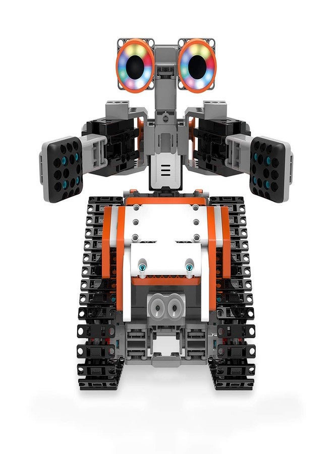 يو بي تيك سلسلة روبوتات UBTECH JIMU Astrobot: مجموعة Cosmos Kit/مجموعة تعليمية STEM للبناء والبرمجة تدعم التطبيق (387 قطعة وموصل)، برتقالي - Image 1