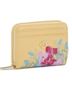 CAPRESE Caprese Shanaya Zip Around Wallet for Women| Small, Yellow | Multiple Card Slots with Stylish Print | Perfect for Carrying Daily Essentials  - Image 1
