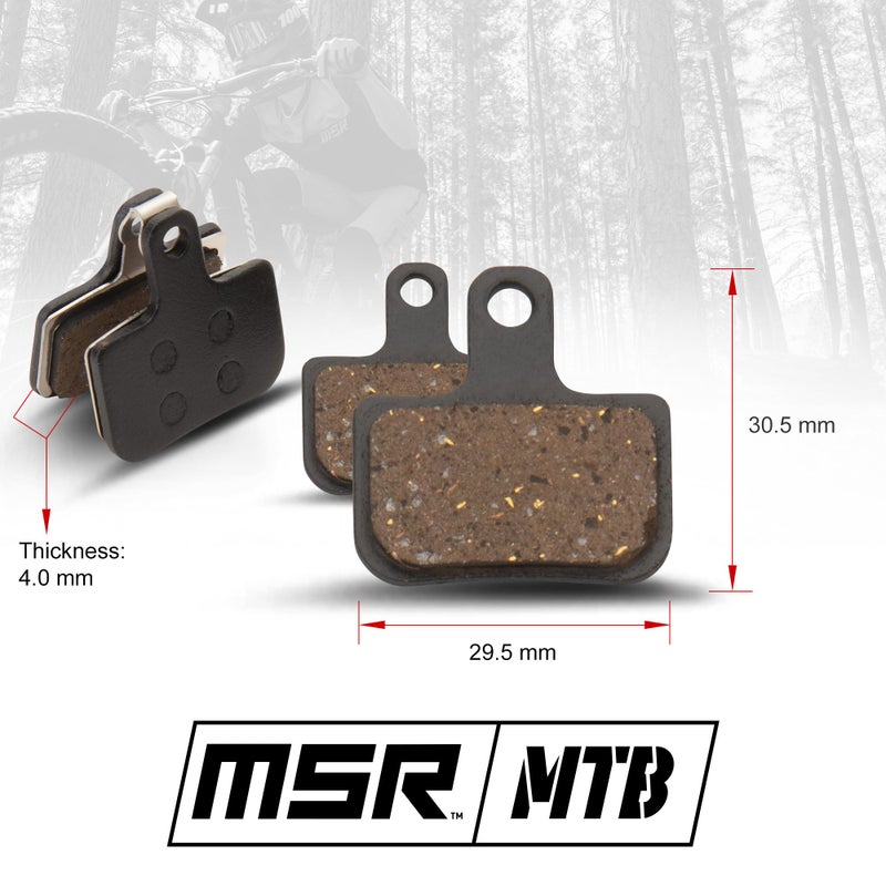 MSR High Performance Brake Pad Kit Compatible with SRAM Level T, TL, TLM Ultimate, Avid Elixir 1, 3, 5, 7, 9, CR, XX, XO - Image 2