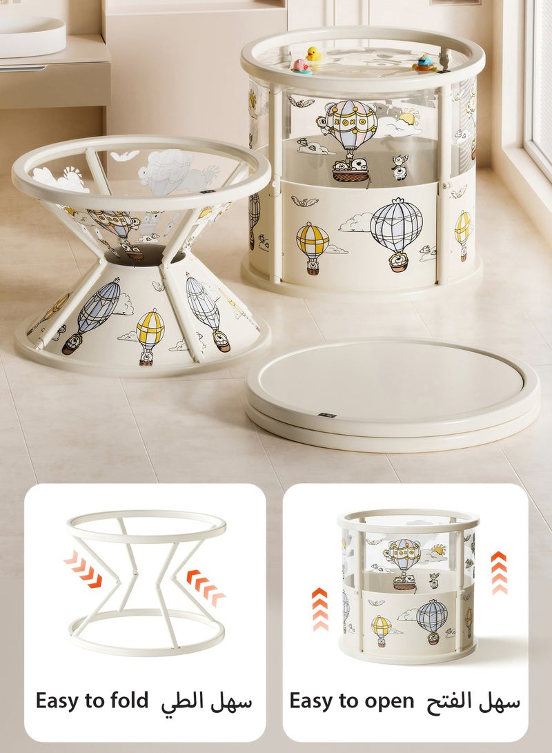 رينوفو حوض استحمام أسطواني قابل للطي للأطفال، حوض استحمام ياباني، للاستخدام الداخلي والخارجي، حوض سباحة مستقل صغير الحجم للأطفال - Image 5