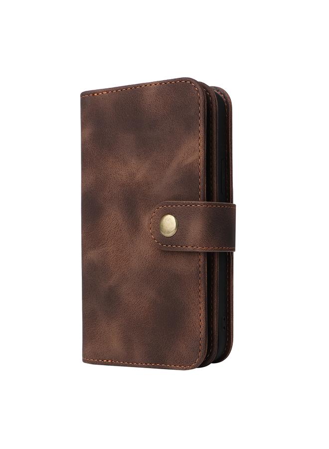 زبون جراب لهاتف iPhone 13 Pro Max متعدد الوظائف بفتحة للبطاقات وسحاب ومحفظة جلدية قابلة للطي - Image 2