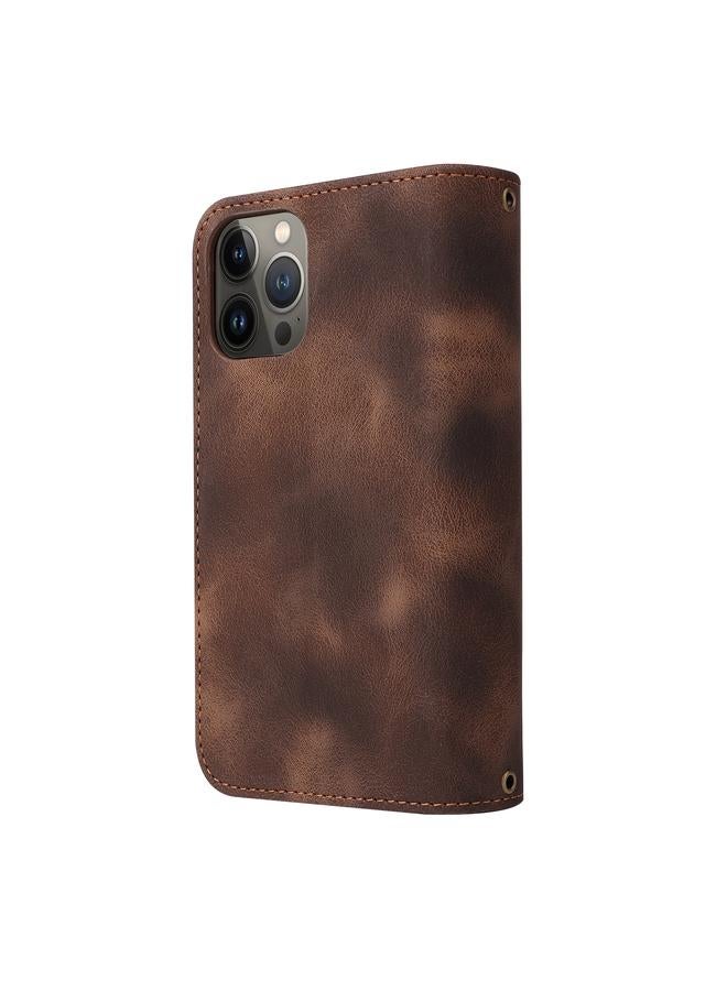 زبون جراب لهاتف iPhone 13 Pro Max متعدد الوظائف بفتحة للبطاقات وسحاب ومحفظة جلدية قابلة للطي - Image 3