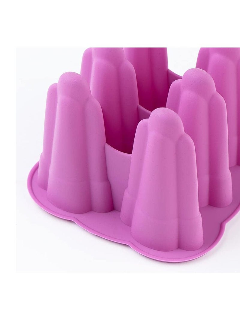 Perfii - Silicone Popsicle Molds with 6 Cavities for Homemade Ice Pop Cakesicles BPA Free Non Stick Ice Cream Mold Popsicle Maker for DIY Popsicles - Image 1