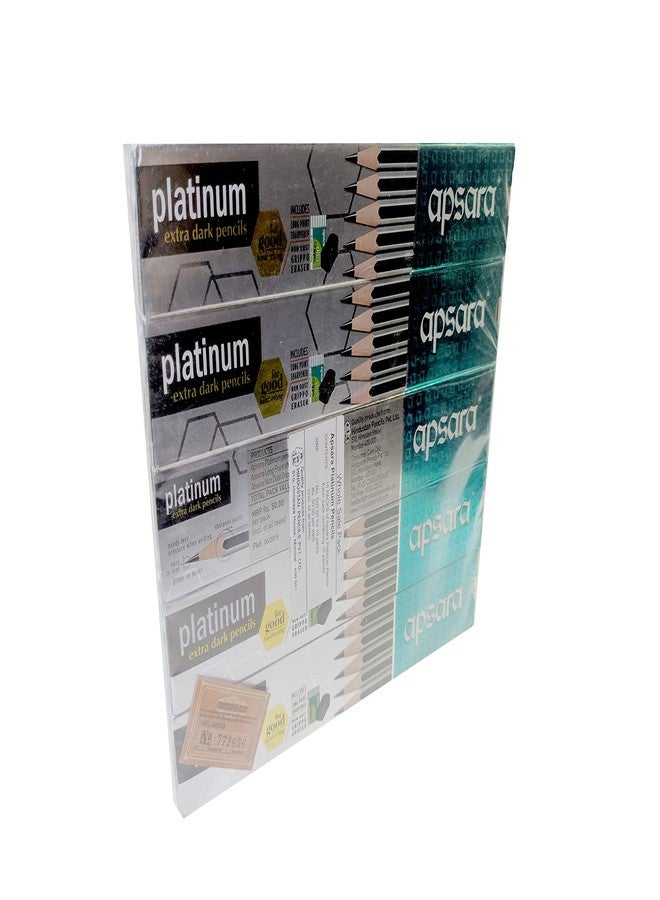 Apsara Platinum Extra Dark Pencils Pack of - 5 - Image 1
