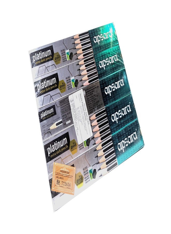 Apsara Platinum Extra Dark Pencils Pack of - 5 - Image 4