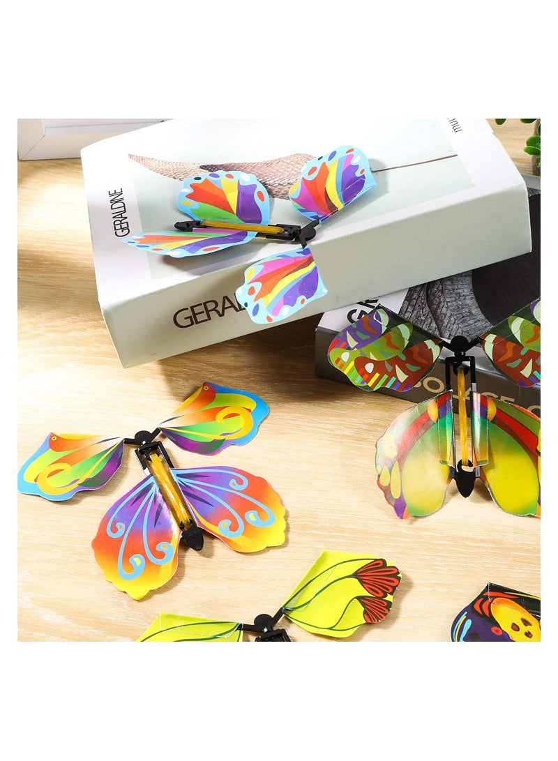 Excefore 20 PCS Flying Butterfly Toy, Magic Wind Up Flying Butterfly Surprise Box Wind Up Butterfly Surprise Toy for Wedding Birthday Party Book and Greeting Cards(5 Styles)  - Image 5