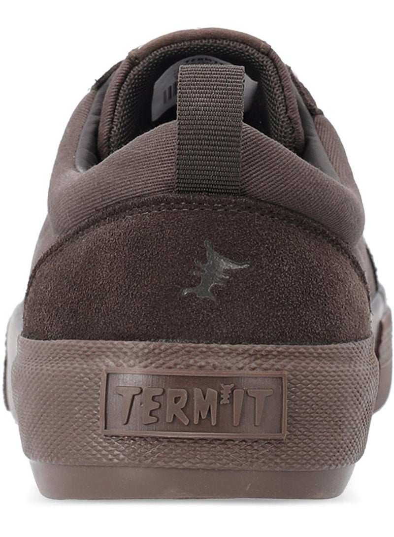 Termit Exceed Ext Light Skate Brown Sneakers – Durable Vulcanized Sole, Genuine Leather Reinforcement, Breathable Canvas, Cushioned Insole - Image 4