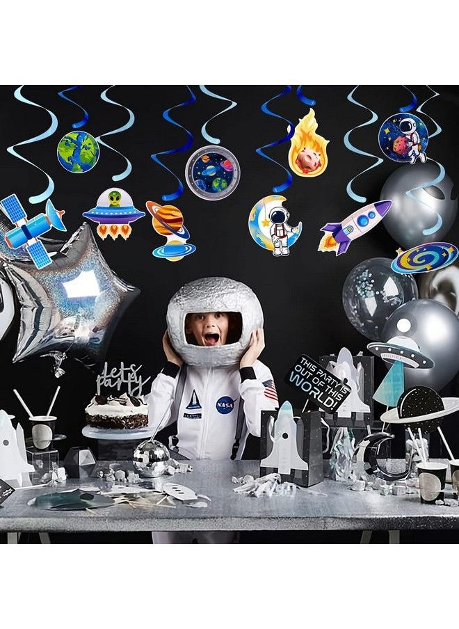 Easy Joy - 10 Pcs Space Galaxy Decorations Space Themed Party Supplies Solar System Outer Space Galaxy Party Party Decorations Space Themed Party Favors Room Decor Space Room Decor - Image 1