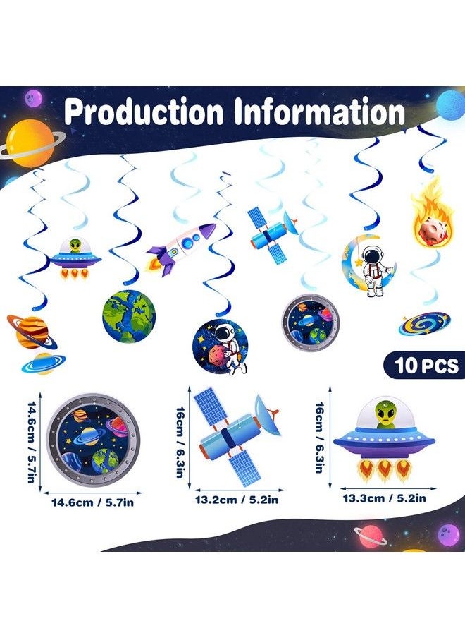 Easy Joy - 10 Pcs Space Galaxy Decorations Space Themed Party Supplies Solar System Outer Space Galaxy Party Party Decorations Space Themed Party Favors Room Decor Space Room Decor - Image 1