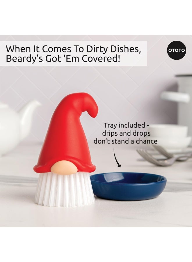 HOMESTAR Dwarf Beard Dish Scrubbing Brush , Whimsical Kitchen Scrubber and Vegetable Brush, Cleaning Tool, Cute Practical Gadget and Fun Gift Idea For Women , For Sink Pots and Pans Washing and Cleaning, Multicolour , 11*6.4*6 cm - Image 5