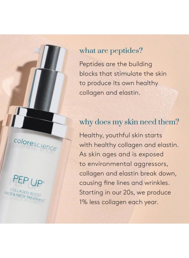 Colorescience Pep Up Collagen Renewal Face & Neck Treatment, Promotes Collagen and Elastin Production, 10 Peptides to Defend Against Signs of Aging - Image 5