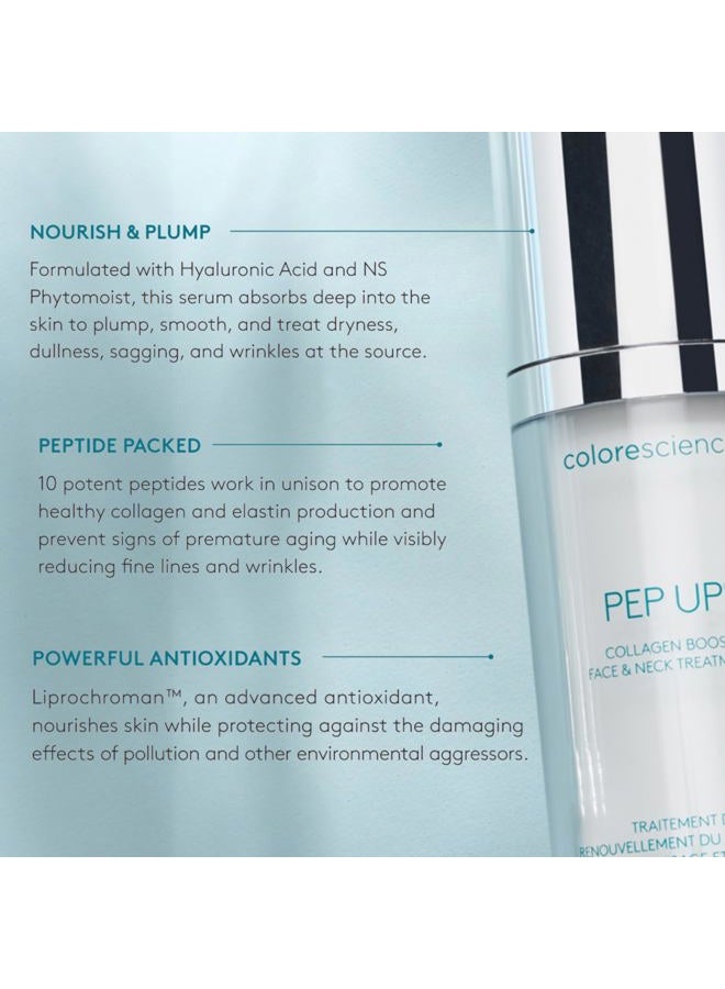 Colorescience Pep Up Collagen Renewal Face & Neck Treatment, Promotes Collagen and Elastin Production, 10 Peptides to Defend Against Signs of Aging - Image 4