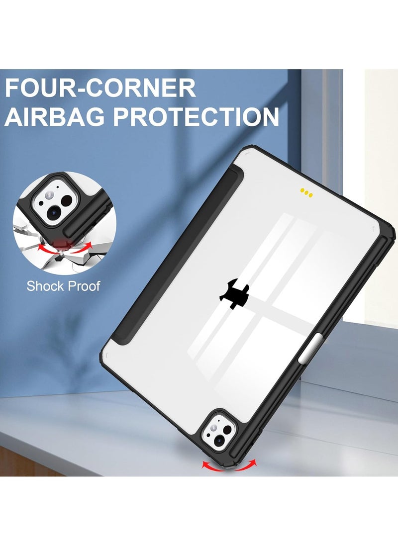 General Hybrid Slim Case for iPad Pro 13 Case (M4) 2024 with Pen Holder, [Auto Wake/Sleep] Shockproof Cover Clear Transparent Back Shell for iPad Pro 13  - Image 5