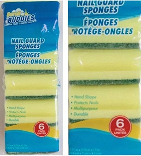 Scrub Buddies 12 Durable Nail Guard Sponge Scrubbers Great for Dishes, Sinks, & Counter Tops Sponge (2) - Image 3