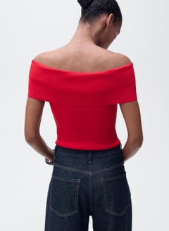 MANGO Off-The-Shoulder Knitted Top  - Image 2