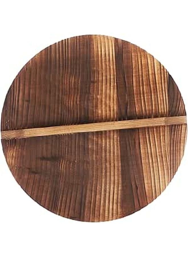 29cm Wooden Wok Lid Round Cover For Frying Pan And Omelette Pan Accessory - Image 1