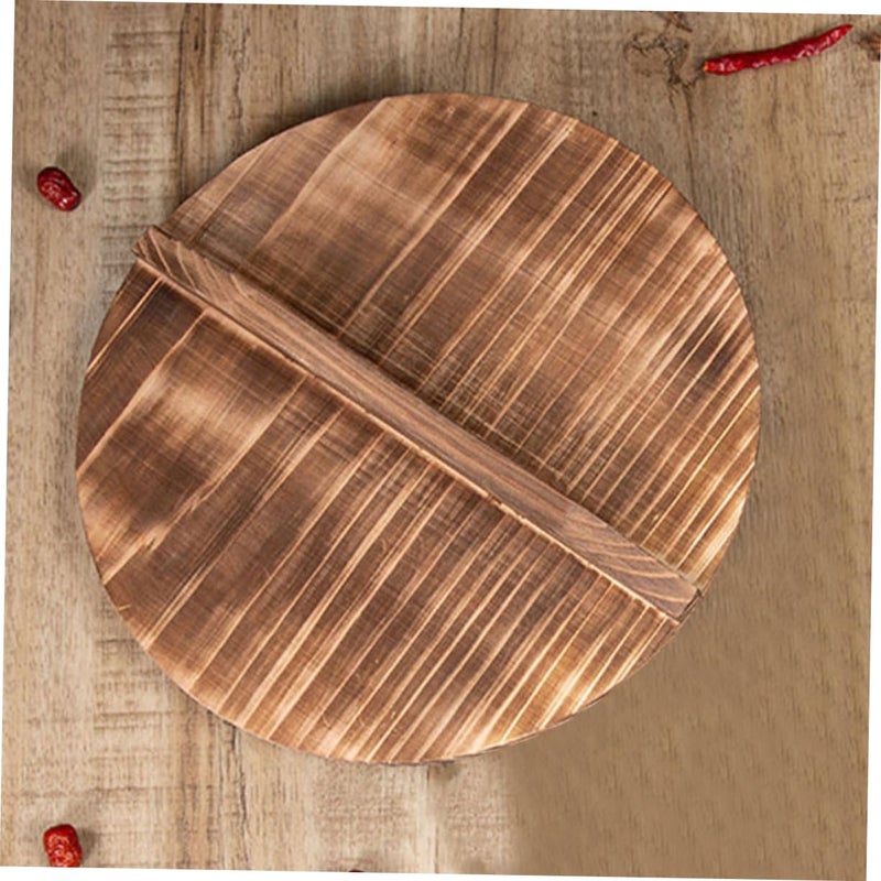 29cm Wooden Wok Lid Round Cover For Frying Pan And Omelette Pan Accessory - Image 4