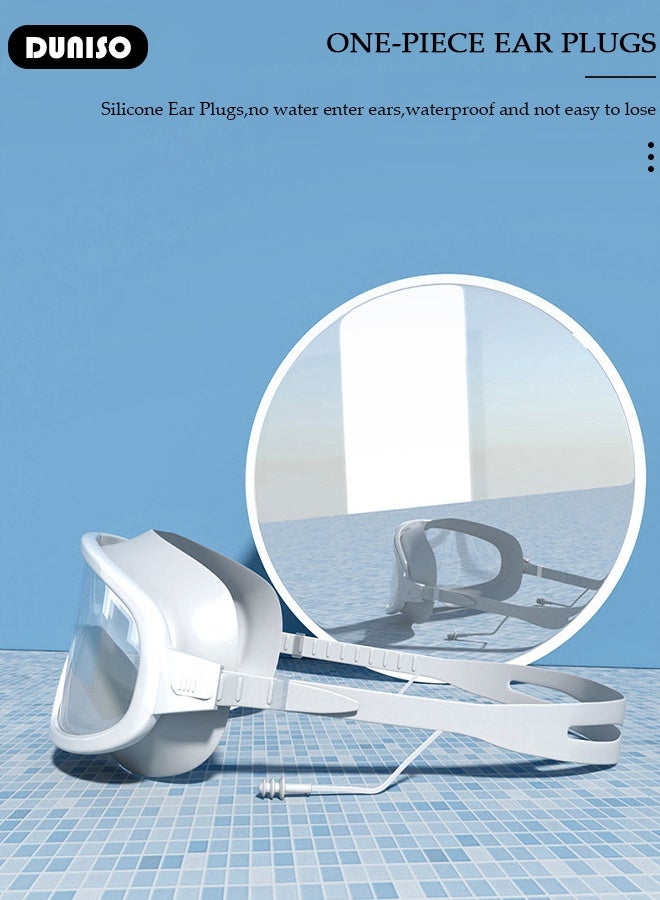 DUNISO Swimming Goggles, Anti-Fog No Leak Proof Waterproof Kids Swim Goggles with Soft Silicone, Toddler Goggles with Waterproof Earplugs, Clear Wide Vision Swimming Goggles Suitable for Kids and Adults  - Image 3