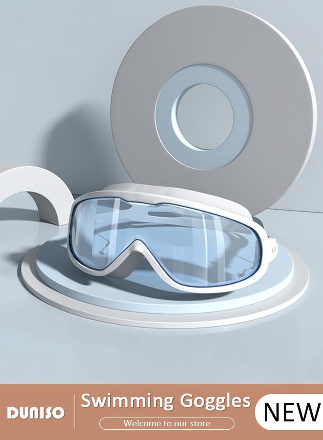 DUNISO Swimming Goggles, Anti-Fog No Leak Proof Waterproof Kids Swim Goggles with Soft Silicone, Toddler Goggles with Waterproof Earplugs, Clear Wide Vision Swimming Goggles Suitable for Kids and Adults  - Image 1