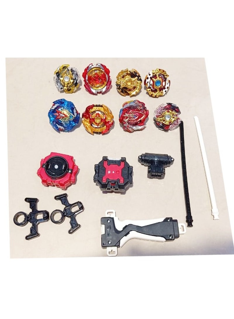 Metal Fusion Battling Top Burst Launcher Grip Set Storage Box Top Burst Gyros 4D with Launcher Burst Toys for Children 8pcs  - Image 3