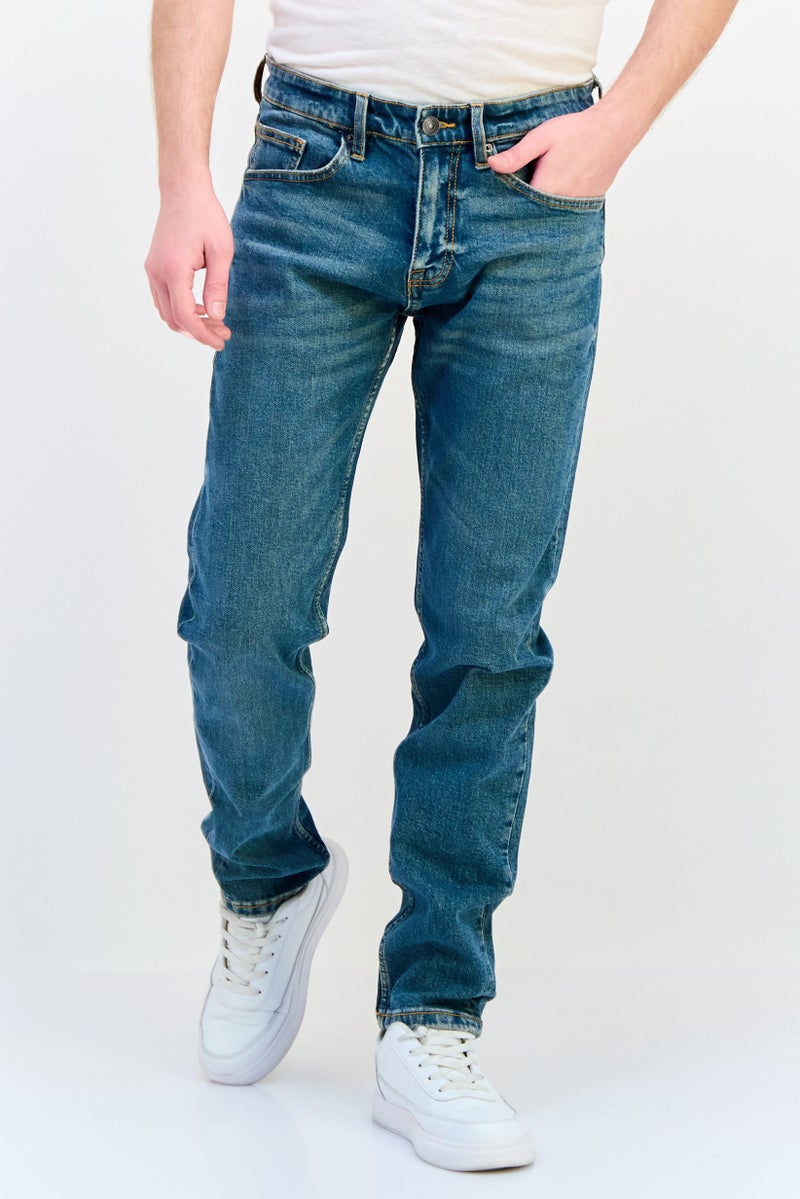 Celio Men Slim Fit Washed Stretchable Denim Jeans, Stone Blue - Image 1