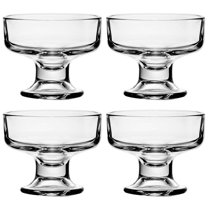 CASAQUA® European Round Shape Dessert Bowl - Dessert Serving Bowls ice Cream Bowl, Sundae, Pudding, Nuts, Sweets, Dessert Perfect for Home, Restaurants and Wedding (190ML, Pack of 4, Round Shape) - Image 1