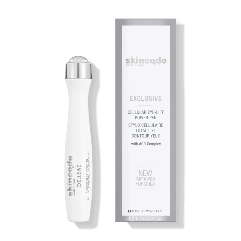 Skincode Exclusive Cellular Eye-Lift Power Pen | Cooling Roll-On for Puffiness & Dark Circles | Multi-Corrective Eye Booster | ACR Complex for Collagen Boost & Wrinkle Reduction (0.5 Oz / 15 mL) - Image 1