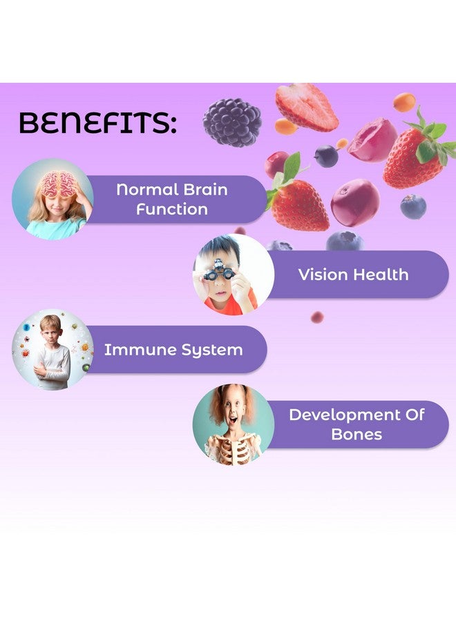 Health Aid HealthAid KidzOmega - 200ml | Ideal For Kids Where Yummy Meets Healthy | Omega 3 DHA with Vitamin C, D, E | Omega 3 syrup for kids optimal growth | Supports Brain Health | Mix Berry Flavor - Image 4