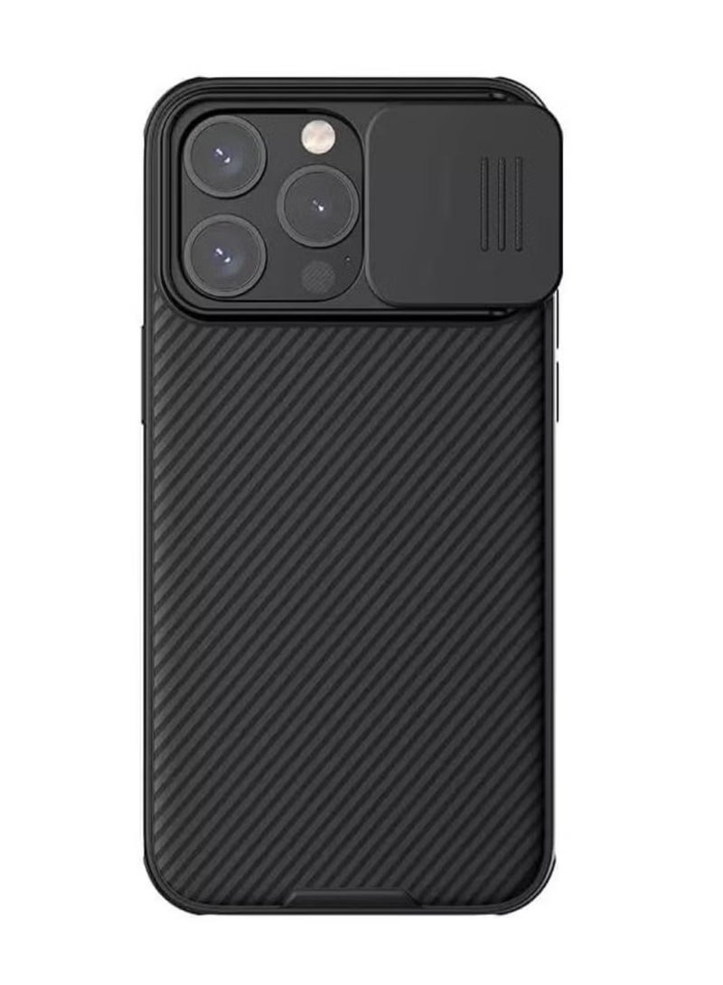 Nillkin Case for iPhone 15 Pro Max nillkin CamShield case Protective Cover with Camera Protector Hard PC Ultra Thin Anti-Scratch Phone Case For iPhone 15 Pro Max- Black  - Image 1