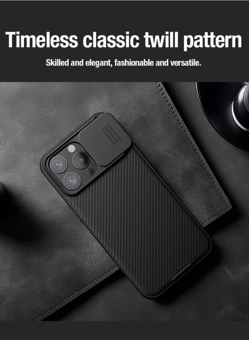 Nillkin Case for iPhone 15 Pro Max nillkin CamShield case Protective Cover with Camera Protector Hard PC Ultra Thin Anti-Scratch Phone Case For iPhone 15 Pro Max- Black  - Image 2
