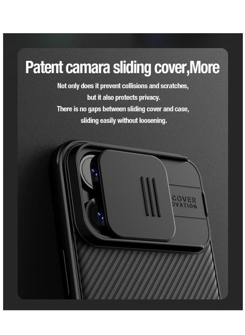 Nillkin Case for iPhone 15 Pro Max nillkin CamShield case Protective Cover with Camera Protector Hard PC Ultra Thin Anti-Scratch Phone Case For iPhone 15 Pro Max- Black  - Image 5