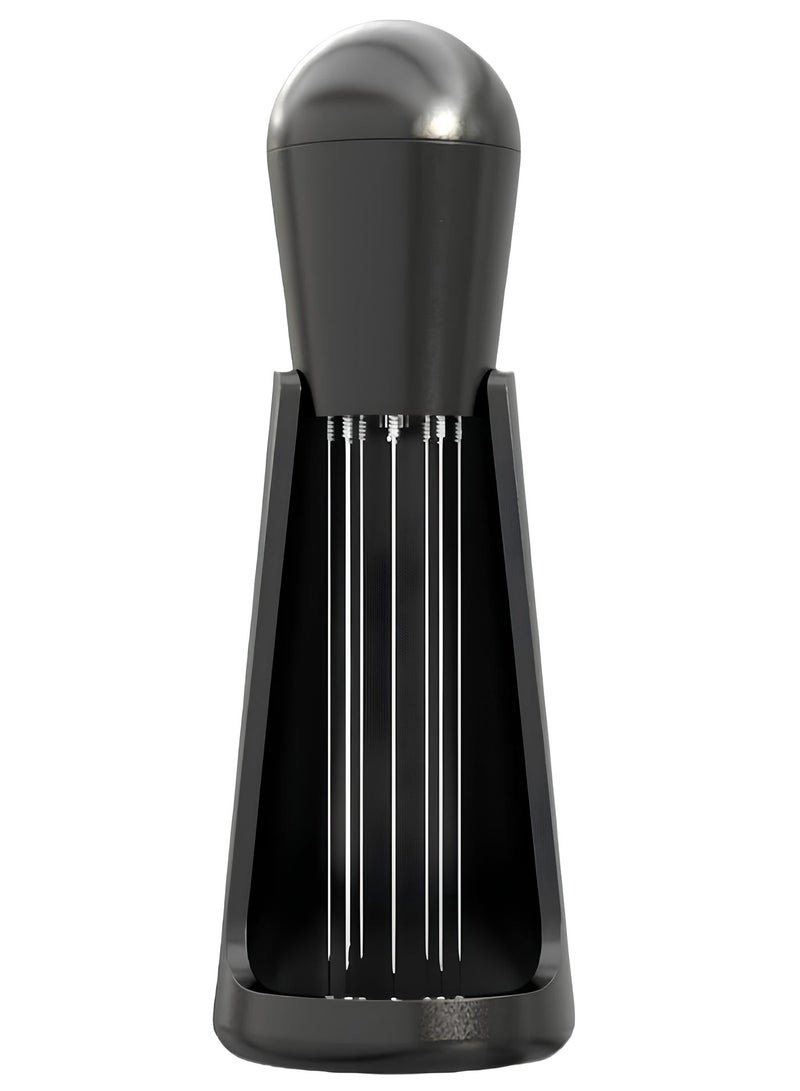 WDT Espresso Distribution Tool - 12 Stainless Steel Needles | Premium Black Clump Breaker for Professional Coffee Preparation & Perfect Extraction" - Image 1