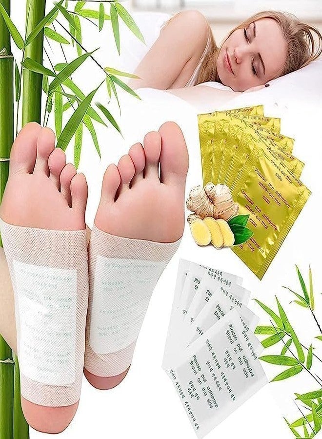SWEGE ENTERPRISE Swege Detox Foot Pads for Body Cleansing & Relaxation - Natural Herbal Adhesive Patches to Remove Toxins, Improve Sleep, Relieve Stress & Boost Energy - 10 Pcs Wellness Care Pads - Image 1