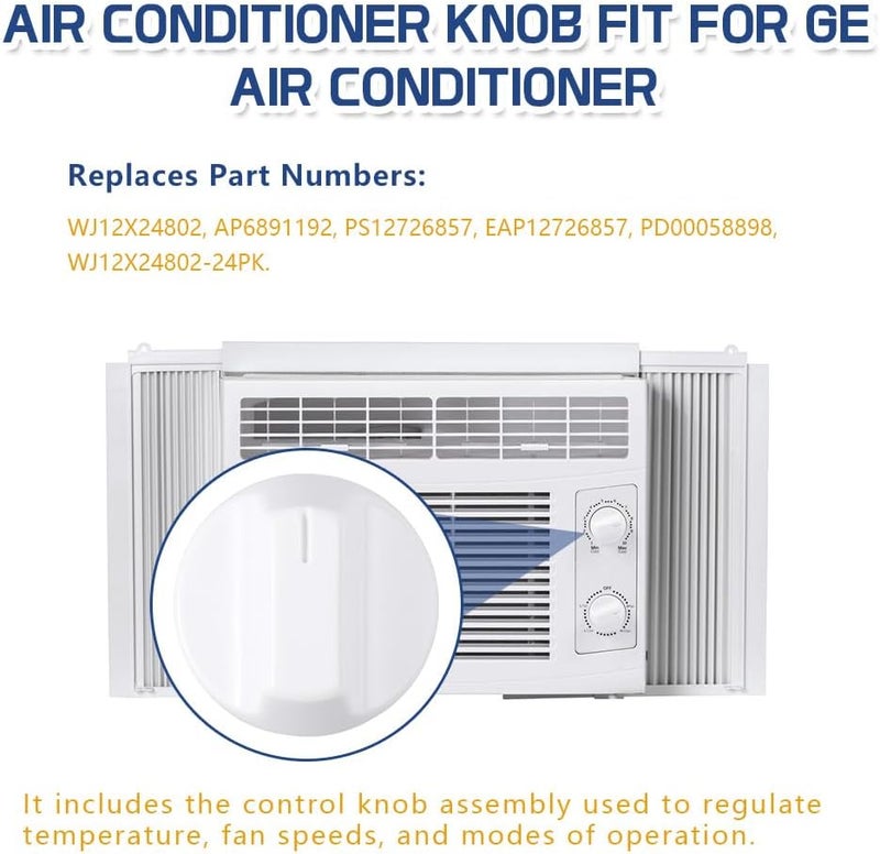 KOZHOM [Upgraded] WJ12X24802 Air Conditioner Knob fit for GE/Haier Room Air Conditioner, Replace AP6891192, PS12726857, EAP12726857 (4 Pack) - Image 3