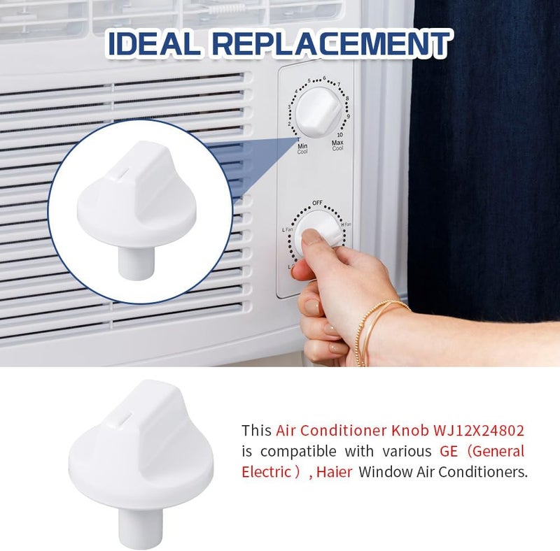 KOZHOM [Upgraded] WJ12X24802 Air Conditioner Knob fit for GE/Haier Room Air Conditioner, Replace AP6891192, PS12726857, EAP12726857 (4 Pack) - Image 2