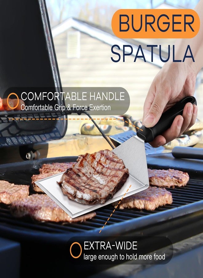 Leonyo Smashed Burger Kit, Large Burger Spatula, 5½ inch Stainless Steel Burger Press, Griddle Spatula, Griddle Accessories Kit for Outdoor Barbecue Teppanyaki Hibachi Cooking Indoor Outdoor - Image 5