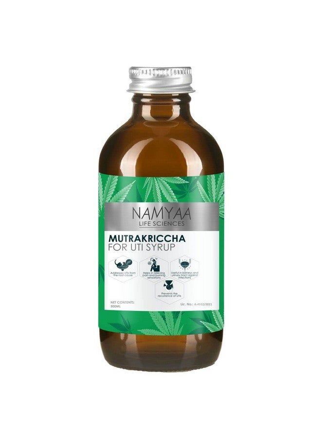 NAMYAA Namyaa Mutrakriccha Syrup for UTI - Fast relief of UTI Pain, Burning & Urgency | Strengthens Urinary Tract | Fast-Acting, Detoxifying, Flush Impurities, Clear System - Image 1