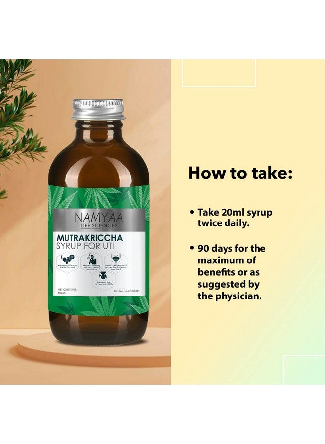 NAMYAA Namyaa Mutrakriccha Syrup for UTI - Fast relief of UTI Pain, Burning & Urgency | Strengthens Urinary Tract | Fast-Acting, Detoxifying, Flush Impurities, Clear System - Image 4