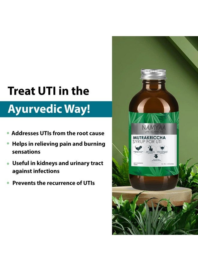 NAMYAA Namyaa Mutrakriccha Syrup for UTI - Fast relief of UTI Pain, Burning & Urgency | Strengthens Urinary Tract | Fast-Acting, Detoxifying, Flush Impurities, Clear System - Image 3