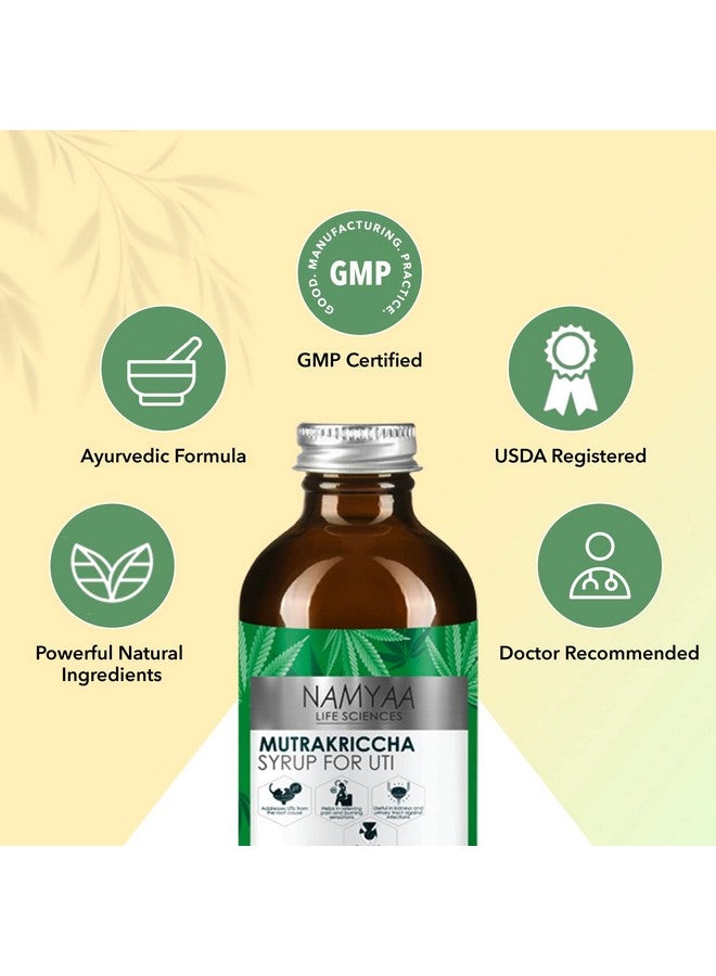 NAMYAA Namyaa Mutrakriccha Syrup for UTI - Fast relief of UTI Pain, Burning & Urgency | Strengthens Urinary Tract | Fast-Acting, Detoxifying, Flush Impurities, Clear System - Image 5