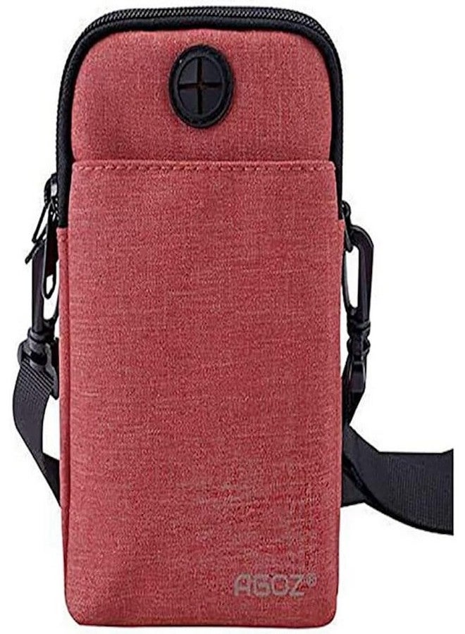 AGOZ Crossbody Bag, Pink Cell Phone Purse Wallet Sling Shoulder Handbag Strap for Apple iPhone 16 Pro Max, iPhone 15 14 13 12, 11 XR, Galaxy S25 S24 S23 S22 S21 S20, A15, A54, Google Pixel 9 Pro 8A 7 - Image 1