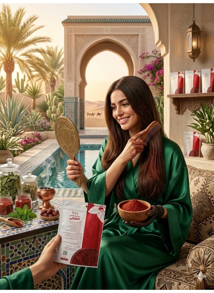 بي بي إس المشاط الأحمر الملكي الطبيعي 100% من PBS - لإنبات الفراغات، تطويل الشعر ومنع التساقط - سر الجمال التراثي الأصلي - Image 3