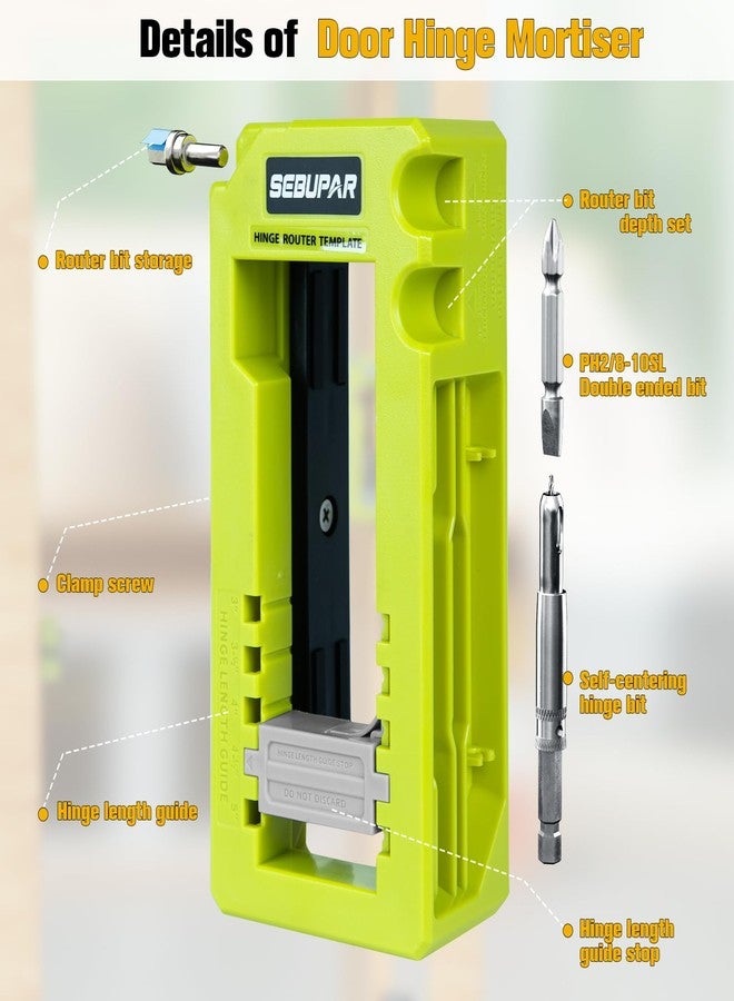 Sebupar طقم تركيب مفصلات الأبواب - Image 3