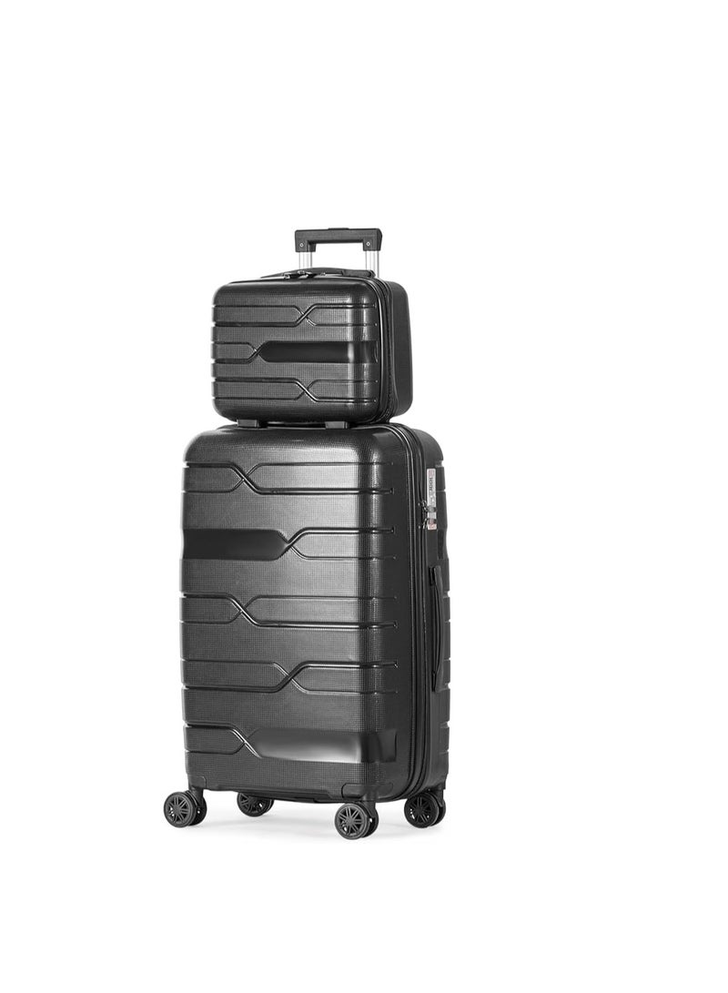MUSSELZ SPHINX - طقم حقائب كامل 5 قطع - غير قابل للكسر PP-Pieces Sizes 12/14/20/24/28 (Black) - Image 3