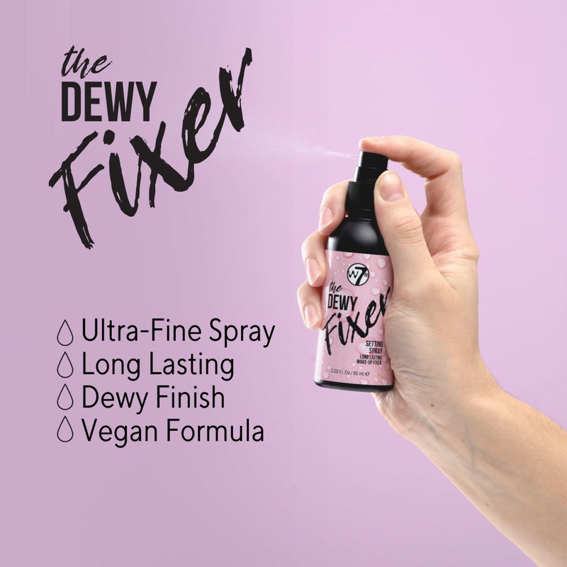 W7 The Fixer Makeup Setting Spray - Dewy Finish - Long-Lasting, Ultra-Fine Formula - Cruelty Free and Vegan - 2 Pack - Image 4