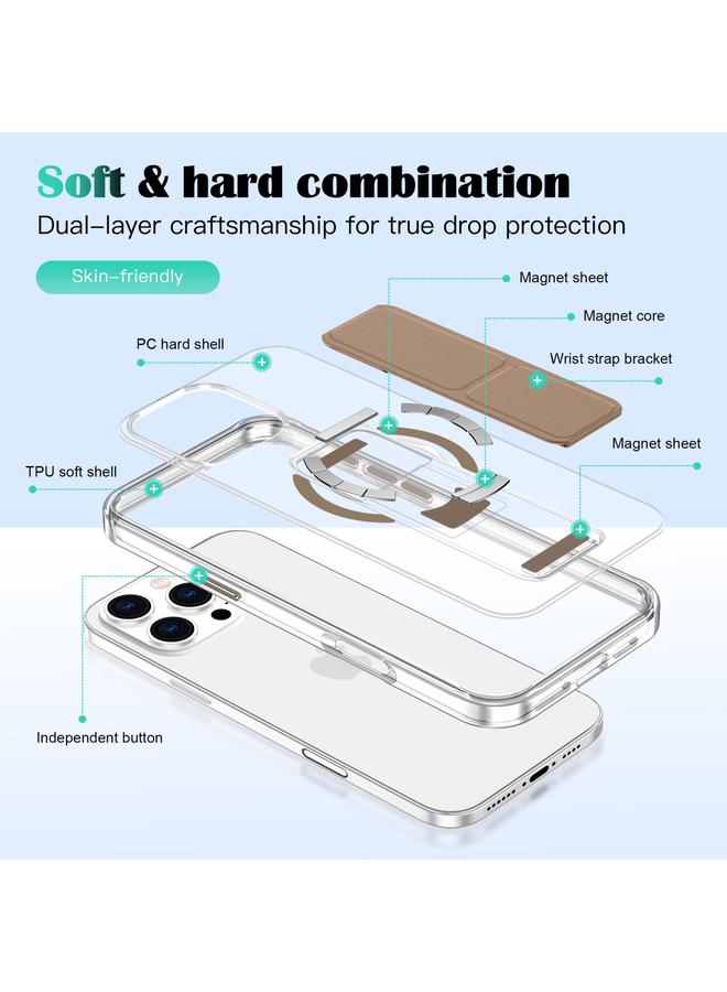 Zaboon Case For iPhone 13 Pro Clear Wristband Holder MagSafe Phone Case - Image 4