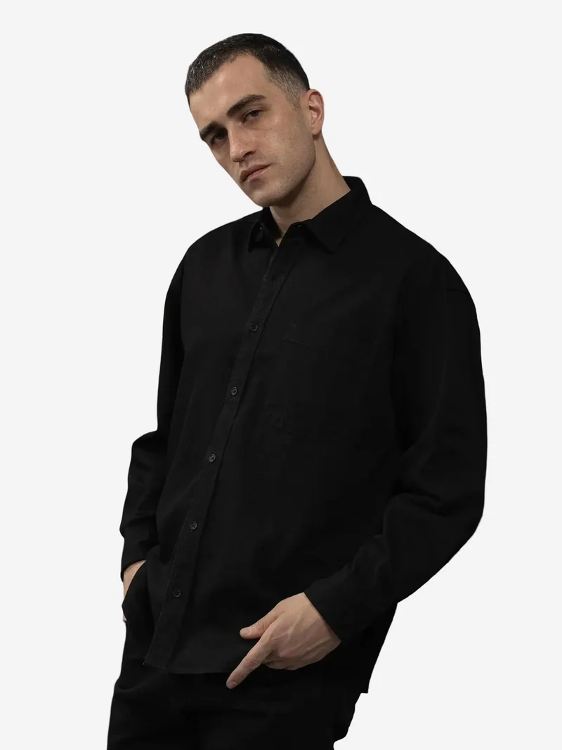 GIESTO Regular Fit Denim Shirt with Pocket