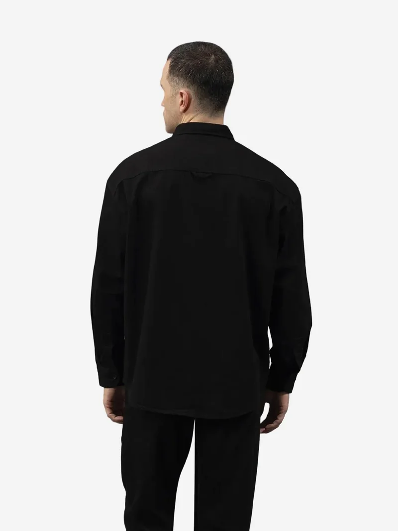 Giesto Black GIESTO Regular Fit Denim Shirt with Pocket for Men | Best Price UAE