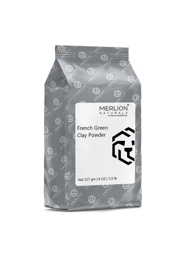 MERLION NATURALS - French Green Clay Powder; All Natural With Pure Herbs; For Healthy Hair & Skin (French Green Clay) 227G - Image 1