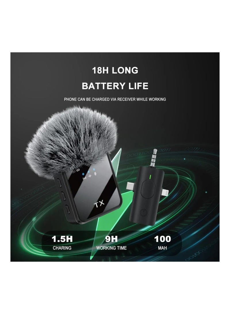 TIGER Portable Dual Mini F11-2 Wireless Lavalier Mic 3 in 1 USB C MIC Noise Canceling Tiny Lavalier Microphone for Video Recording YOUTB - Image 2